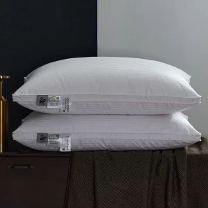 5 Star Hotel Quality Goose down Pillow with 3D Neck Support Slow Rebound 100% Cotton Fabric for Comfortable Sleep